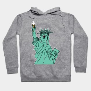Statue Of Liberty Ice Cream Independence 4th July Hoodie